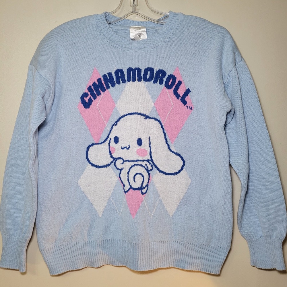 Cinnamoroll‎ by Sanrio Argyle Sweater Blue Woman's Medium